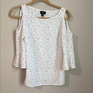 Massimo Cream Blouse with Black Dots